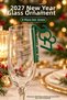 New Year's Cup and Goblet Ornament Set of 4 Red Happy New Year Table Decoration - 5