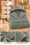 Hooded Unisex Rashell Bathrobe with Pockets, Soft Textured