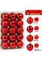 Christmas Tree Ornament Set of 20 4 cm Matte Shiny Decorative Pine Tree Ball Red Silver Gold Christmas Tree Ornament New Year Tree Ornament - 5