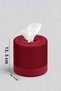Decorative Napkin Holder & Toilet Paper Box - Compatible with Z-Fold Napkins and Roll Toilet Paper - Burgundy - 7