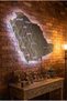 Saudi Arabia Map, Mirror Plexi Wall Decoration, Saudi Arabia Map with Led Lights 60X50 cm - 3