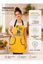 Women's Kitchen Apron Printed Water Repellent Stain Resistant Adjustable Strap 2 Pockets - 6