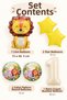 9 Year Old Lion Foil Balloon Set Safari Theme Balloon Set Set39 - 2