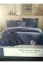 Corallino Double Pique Duvet Cover Set Navy Blue - 100% Cotton - 3