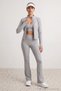 Gray Melange Zippered Diver/Scuba Knitted Sports Jacket Thmaw27Sk00003 - 3