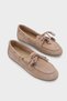 Vicki Genuine Leather Suede Lace-Up Beaded Comfort Women's Loafer Boat Shoes - 6