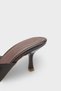 Irena Pointed Toe Metal Buckle Pack Medium Heeled Stylish Women's Shoes Slipper - 3