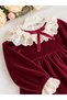 Vintage Baby Dress Queen Dress Baby Girl Cotton Lined Velvet Babyshower-Birthday-Engagement - 4