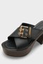 Marlo Platform Cross-Strapped Metal Buckle Women's Slippers - 2