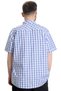 Mode XL Large Size Men's Shirt Plaid Short Sleeve 23301 Purple - 4