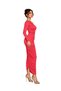 Vs-1088 Kesia Pink One Shoulder One Sleeve Draped Slit Maxi Dress - 3