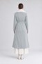 Mint Green Fur Collared Cashmere Coat - 3