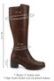 Women's Brown Antique Zippered Thick Heeled Genuine Leather Boots - 3