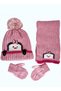 3-6 Years Old Penguin Figured Knitted Children's Scarf, Fleece Inside, Knitted Children's Scarf, Beanie and Gloves 3-Piece Set - 4
