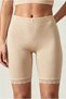 5-Piece Women's Beige Lace Above-Knee Panties 100% Cotton Combed Cotton High Waist Shorts-Panties Set - 2