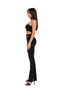 Vs-1065 Classic Black High Waist Spanish Flare Pants with Stone Detail - 3