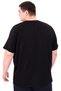 Mode XL Large Size Men's T-Shirt Crew Neck Optimistic U25028 Black - 2