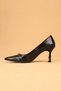 Women's Thin Heeled Buckle Croc Evening Dress Shoes High Heeled Shoes - 6