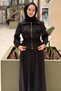 Wide Collar Front Zipper Knitwear Detailed Jacket Skirt Set - 3