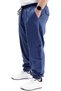 بنطلون Mode XL مقاس كبير من الكتان Cargo Jogger 21911 نيلي - 2