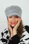 Gray Soft Textured Soft Textured Plush Beanie Women's Hat - 3
