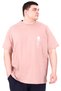Mode XL Large Size Men's T-Shirt Crew Neck Gorgeous U25022 Rose Color
