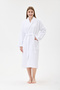 Şalyaka Bathrobe White 100% Cotton Unisex Ideal for Spa Women/Men
