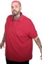 Fashion XL Battal Size Men's Tshirt Polo Collar Pocket Classic Pique 20552 Claret Red - 2