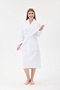 Şalyaka Bathrobe White 100% Cotton Unisex Ideal for Spa Women/Men - 3