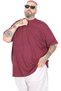 Mode XL Large Size Men's Judge Collar T-Shirt Waffle U20036 Maroon - 3