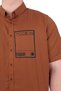 Mode XL Large Size Men's Gabardine Shirt Mode09 U25603 Cinnamon - 5
