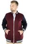 Mode XL Large Size Men's College Coat 22618 Plum