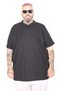Mode XL Large Size Men's Judge Collar T-Shirt Waffle U20036 Black