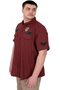 Fashion XL Large Size Men's Shirt Double Cap Gabardine U25601B Burgundy - 4