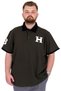 Fashion XL Large Size Men's T-Shirt Polo Neck H Brouded U25312 Khaki