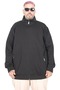 Mode Xl Large Size Men's Cardigan Zippered Stell Stand Collar 20571 Black