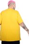 Mode XL Large Size Lycra T-Shirt Crew Neck 20149 Mustard - 4