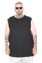 Fashion XL Battal Size Men's Sleeveless Tshirt Plain 20003 Black