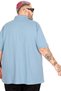 Fashion XL Battal Size Men's Tshirt Polo Collar Pocket Classic Pique 20552 Blue - 5