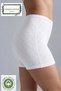 3-Piece Women's White Shorts 100% Cotton High Waist Heart Pointelle Shorts Set - 3