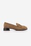 Women's Genuine Leather Folded Bow Detailed Loafer Casual Shoes Sanero Camel Suede - 5