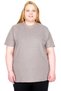 Mode XL Real Big Size Women's T-Shirt Waffle Textured 20033 Sutlu Brown - 3