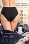 Black single washable menstrual underwear women's night use convenient leak-proof menstrual panties - 3
