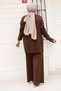 Buttoned Stone Knitwear Cardigan Set Tsd240932 Bitter Brown - 6