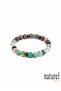 Original Taurus Zodiac Natural Stone Unisex Bracelet |   Rodanite-Chrysoprase-Crystal Quartz-Hematite - 3