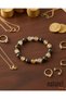 Original Citrine & Pyrite Natural Stone Unisex Bracelet - Money and Abundance, Natural Healing Stone Citrine - 5