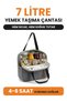 7L Thermal Bag Insulated Camping Picnic Cooler Cold Hot Preservation-Dark Gray