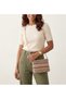 Women's Straw Textured Chain Strap Clutch Bag - 4
