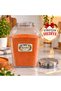 Metal Lid Square Mega Size 4 Liter Vacuum Sealed Gift Labeled Pulses Detergent Jar with Removable Top Convenient 4000 ml - 2