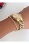 Steel Cord Women's Wristwatch with 2 Year Warranty Waterproof Bracelet with Gift - 6